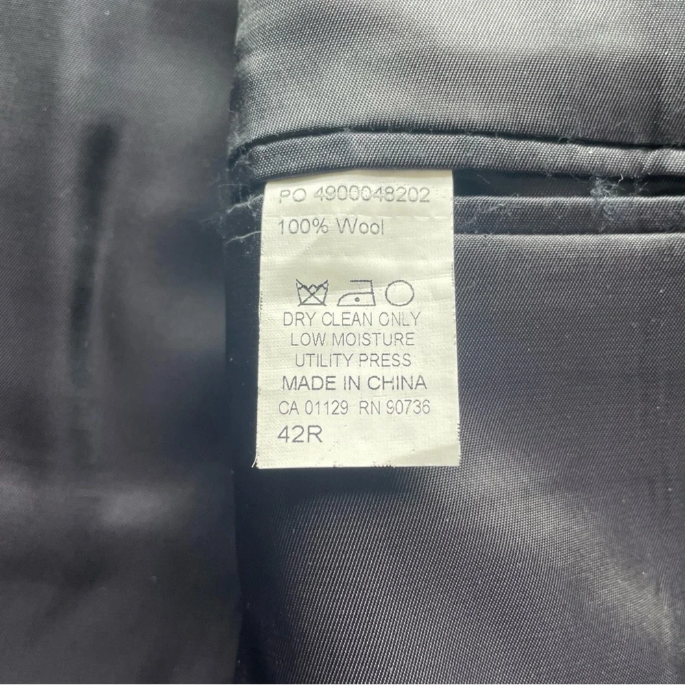 Calvin Klein Men's Classic blue houndstooth Blazer 42R 100% wool